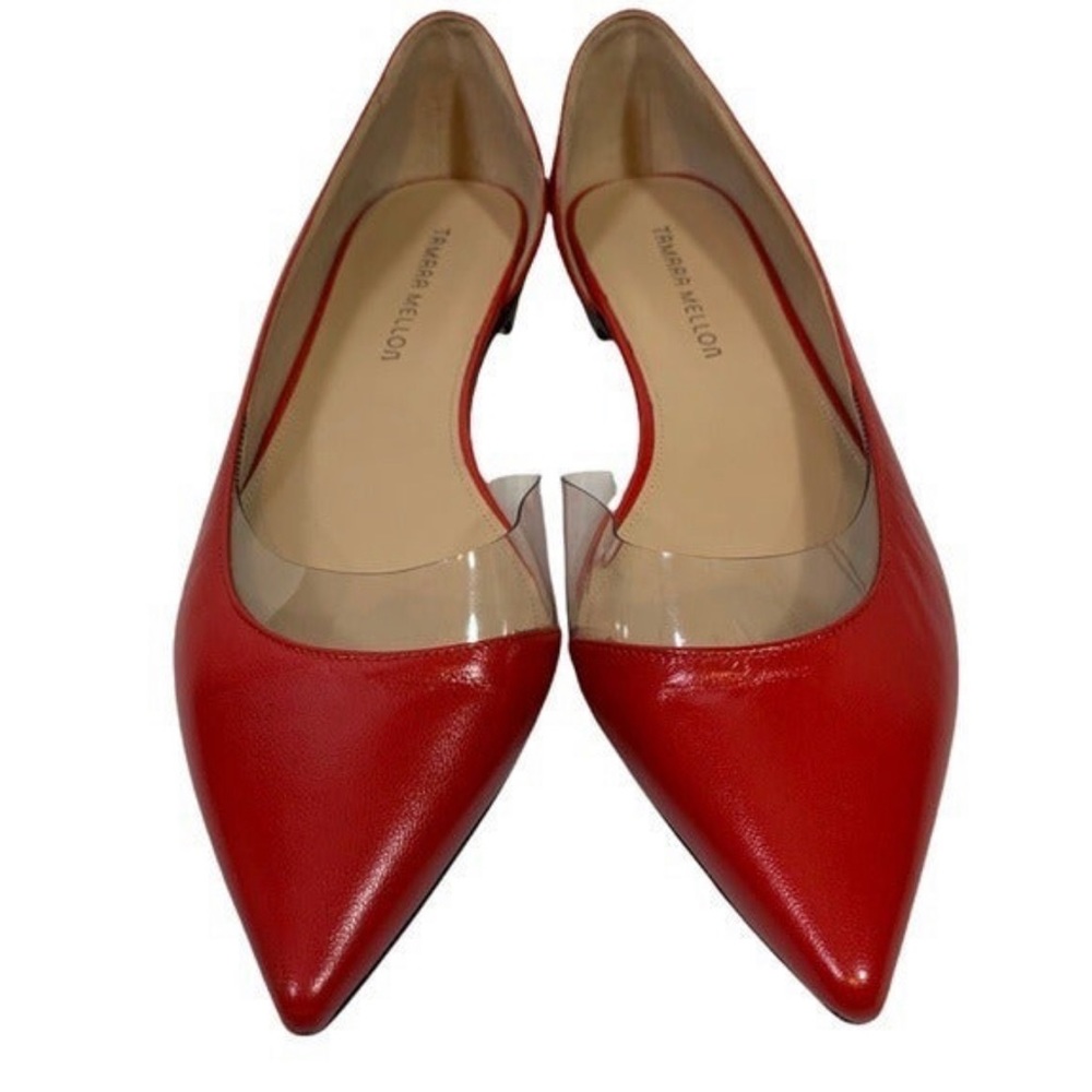 NEW Tamara Mellon Capretto Flats Red Size EU42/US12. - Picture 2 of 10